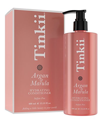 Tinkii Argan and Marula Oil Hydrating Conditioner (13.53oz/400ml) - Sulfate Free Salon Quality Conditioner that Nourishes, Conditions and Protects - 100% Safe For Color Treated Hair