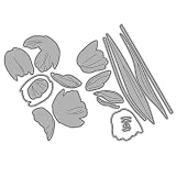 NAMOARLY Fustella Tulipano in Ferro Resistente per Scrapbook DIY Biglietti e Album Creativ...