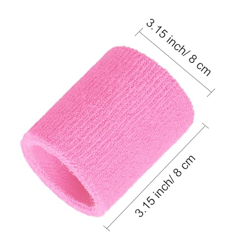 Image of Willbond Wrist Sweatbands, Sports Sweatbands for Competition, Sweat Absorbent, for Basketball, Tennis, Football, Running and Work (Pack of 6)