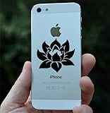 Lotus Flower - Design 1 - Android / iPhone - Vinyl Phone Decal (Black)
