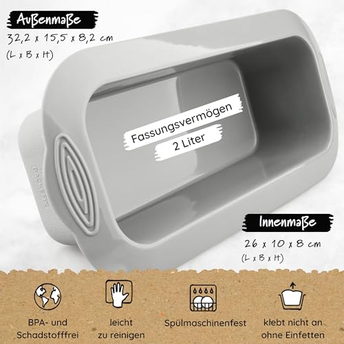 Silikon Kastenform 26cm für Brot und Kuchenbacken