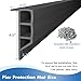 Nalwort Dock Bumpers 16.4 ft Black, Pre-Cut 10-Pack Straight Dock Fender for Boat Dock, Heavy Duty Dock Edging with Mounting Screws