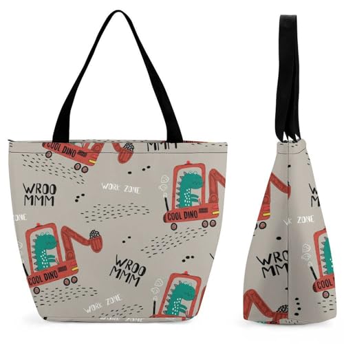 Sac de shopping dinosaure excavatrice spacieux pour ranger toutes vos affaires
