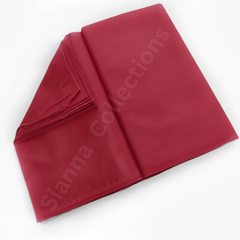Image of Premium Plain Cotton Costume Lining Dress Fabric 34 inch Wide, Best Material - Chilli Red Color - 3 Meter Pack