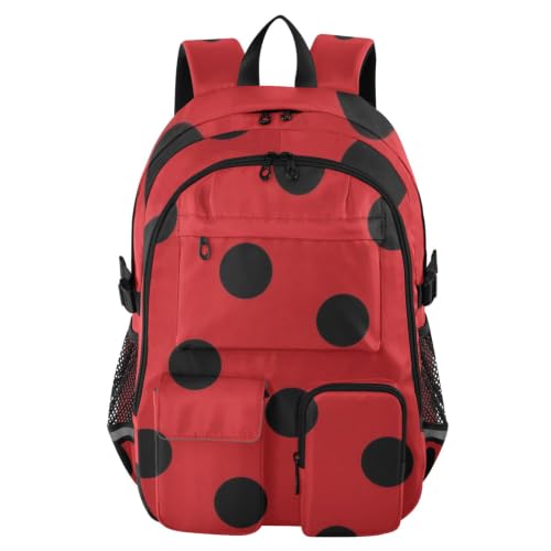 Mochila de oficina 44.5 cm y mochilas para trabajo con diseño de lunares negros