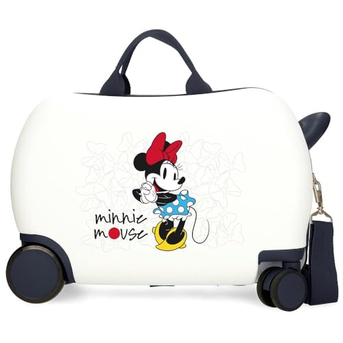 Valise pour enfant Minnie Magic Joumma rigide blanche 45cm