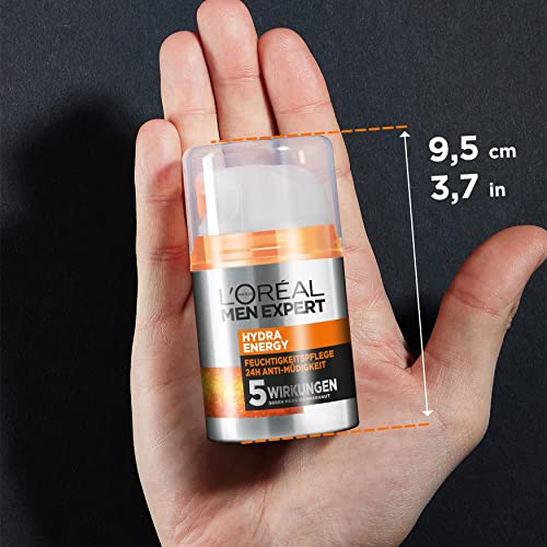 L'Oréal Men Expert Gesichtspflege gegen müde Haut für Männer, Belebende Feuchtigkeitscreme Vitamin C, Hydra Energy… - Image 8