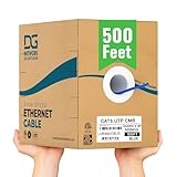  Cat6e Riser (CMR) UTP 24AWG Solide, cuivre Nu, 600 MHz, ETL, câble Ethernet en Vrac 500 Bleu