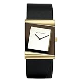 schwarzes Lederband mit Dornschließe, 26 mm breit