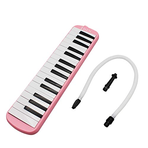 SUPVOX 32 Key Melodica Instrument with Mouthpiece Tube Air Piano Keyboards Pianica Musical Instrument with Soft Case for Music Lovers Beginners (Pink)