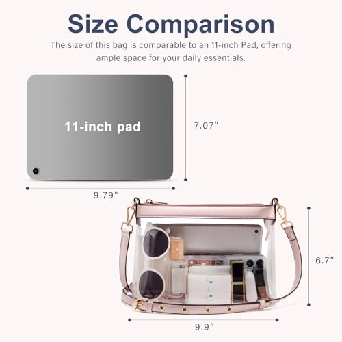 Image of Wuflyover Clear Bag for Stadium Events, Clear Purse for Women