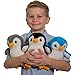 Fluffuns Penguin Plush - Cute Plush Baby Penguin Stuffed Animal Doll - Stuffed Penguin Plush - 9 Inch Height (Blue Black Gray)