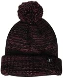PGA TOUR Men's Heather Pom Beanie Golf Hat, Dark Windsor Wine HTR, One Size