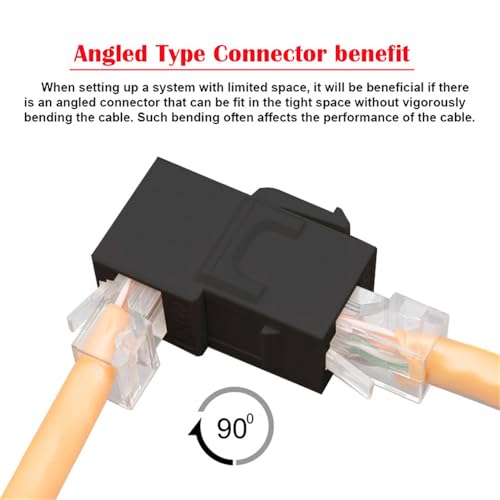 Adaptador Keystone UTP CAT6 ángulo 90 RJ45 hembra a hembra miniatura 2