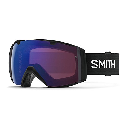 Smith Optics Adult I / O Snowmobile Goggles Black / ChromaPop Everyday Red Mirror