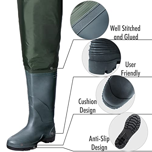 Vadeadores de pecho para hombre y mujer con botas integradas 5