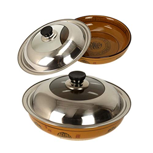 Tapa de acero inoxidable de 39cm para cubrir cualquier olla redonda grande 3