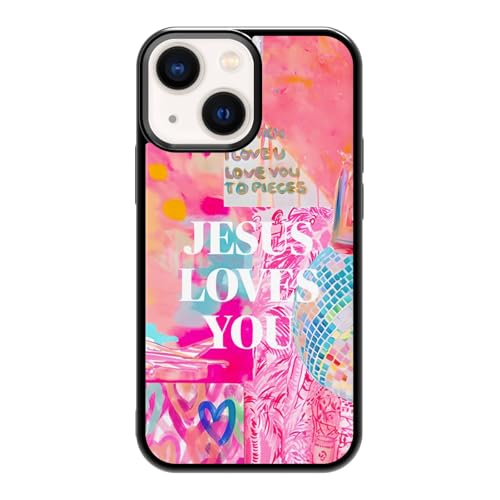 qizjio Christian Preppy Phone Case Shockproof Protective Jesus Phone Case for iPhone 13 Mini