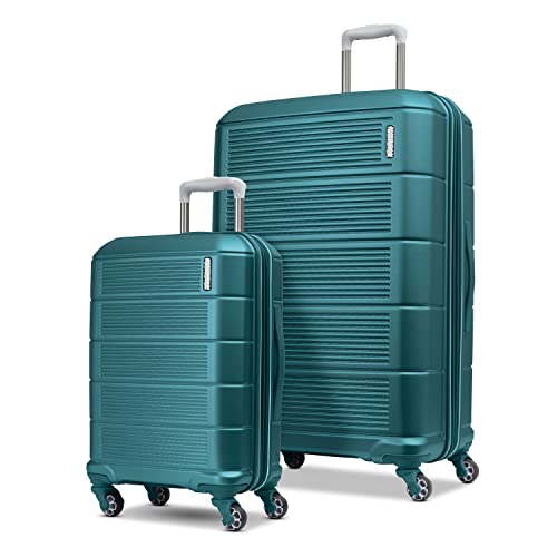 Image of American Tourister Stratum 2.0 Hardside Expandable Luggage with Spinners, Bright Teal, 2PC SET (Carry-on /Large)