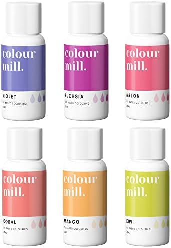Colour Mill Tropical Colours - Gift Set of 6 Oil Based Colouring,20 ml (Pack of 6)