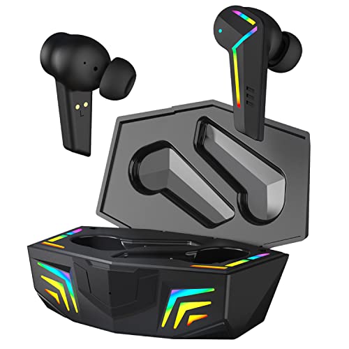 In Ear Kopfhörer Bluetooth | Bluetooth Kopfhörer | Kinder Gaming Bluetooth Kopfhörer | Bluetooth Kopfhörer kabellos | Wireless Earbuds | Mobile Gaming Kopfhörer | RGB Gaming Beleuchtung Cover