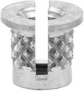 E-Z LOK Threaded Inserts for Plastic, M2-0.4, Reverse Slot, Stainless Steel Threads, Press-in Installation, Pack of 5, 260-M2-RS-CR