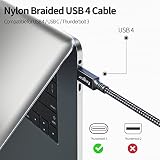 Fasgear kabel USB 4: Thunderbolt 4 ładowanie 40 Gb/s transfer danych 8K wideo typ C do Mac-book Pro i-Pad Pro 2021 Mac Mini M1 zewnętrzny dysk SSD Hub stacja dokująca eGPU (1 m)