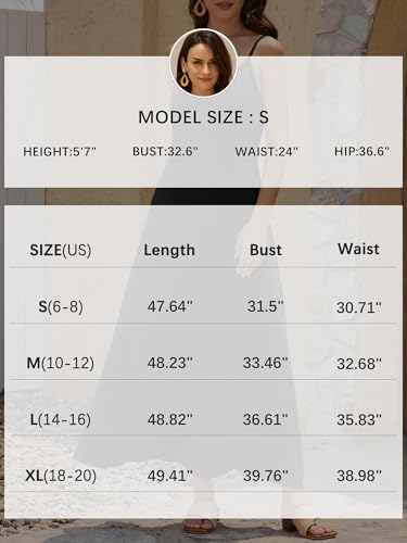 Image of ZAFUL Women's 2025 Summer Casual A-Line Maxi Dress Sleeveless Halter Spaghetti Strip Loose Long Flowy Beach Dresses