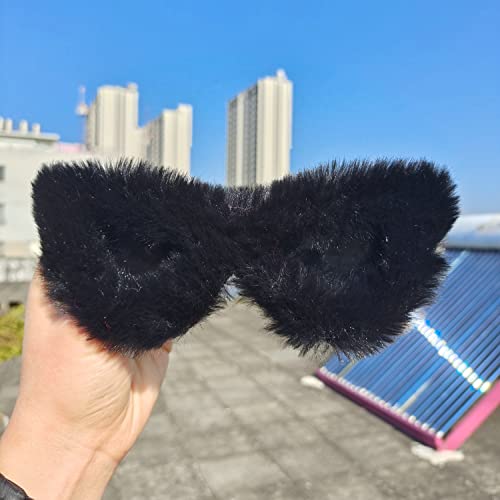 Trendy Cat Eye christmas Sunglasses Women Punk Soft Fur Velvet Sun Glasses Ladies UV400 Shades Handmade Halloween Eyewear2