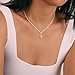 Robaice Cross Necklace for Women 14K Gold Plated Crown Cross Pendant Necklace Simple Gold Necklaces Faith Cross Jewelry First Communion Necklace, Pearl Necklace