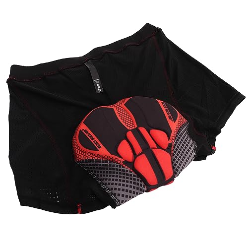 MAVIS LAVEN Cycling Underwear, 5D Padded Quick Dry Bike Shorts Seamless Cutting Black Outdoor (L)