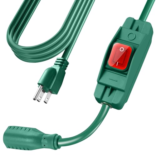 Extension Cord with Switch On/Off Waterproof Switch 6Ft No Plugging and Unplugging Invintage Stereo Devices Without Built-in Power Switch(6 FT)