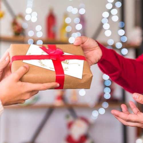 50 conjuntos de vales de presente para empresas, vales-presente em branco com envelopes, vales de pr