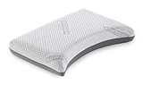 Genérico Almohada Anatomica Bow Pillow,Visco Soja,Hilos de Plata,Antibacteriano,Fungicida,Transpirable,Antihumedades (Bow 12cms)
