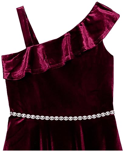 Speechless Girls Ruffled One Shoulder Fit and Flare Sleeveless Dress3