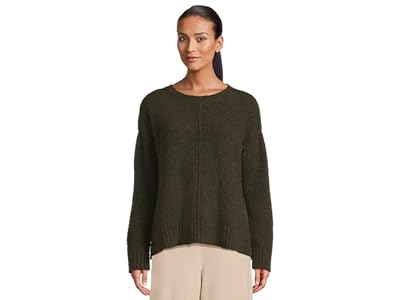 Eileen Fisher Organic Cotton Fluff Crew Neck Sweater Women