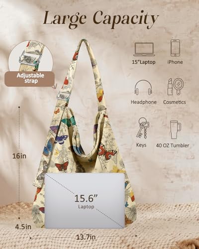 Bolso Hobo de Pana para mujer grande con cierre miniatura 4