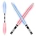 Hengqiyuan Sabre Laser Jouet Sword 2 en 1 Télescopique, Paquet De 2 LED Light Stick Stick pour Enfants, Robe De Fantaisie Ou Carnaval De Noël d'anniversaire d'halloween Halloween,Seven Colors