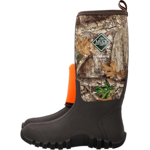 MUCK Men's REALTREE® EDGE™ Fieldblazer Classic Fleece Boot, Chocolate And Realtree Edge, Size 8(M)