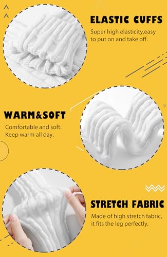 Image of fauson Leg Warmers for Women Y2k - 80s Ribbed Knit Leg Warmers for Boots