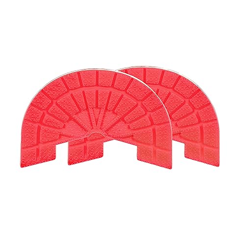 Image of HARFINGTON 1pair Shoe Sole Protector for Sneakers Size 10-11 Non Slip Pad Heel Plates Repair for Men and Women, Red