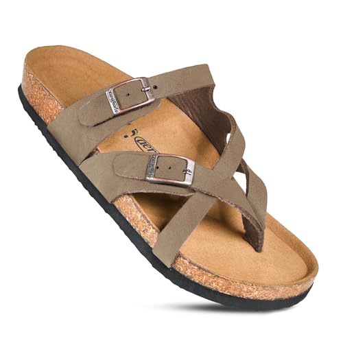 AEROTHOTIC Recovery Slides Women Cork Footbed Size 9