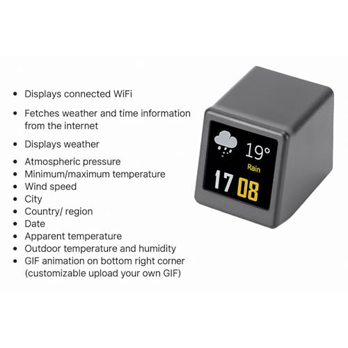 Monitor recargable Walfront mini reloj digital pequeño para evitar cables en el dormitorio 6