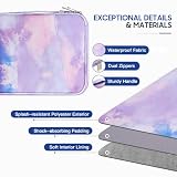 TiMOVO 9-11" Tablet Sleeve for iPad 11-inch A16 2025, iPad 10th Gen. 10.9"/10.2", iPad Air 11/5th/4th Gen. 10.9", Galaxy Tab A9 Plus 11", Protective Bag with Pockets, Watercolor Purple