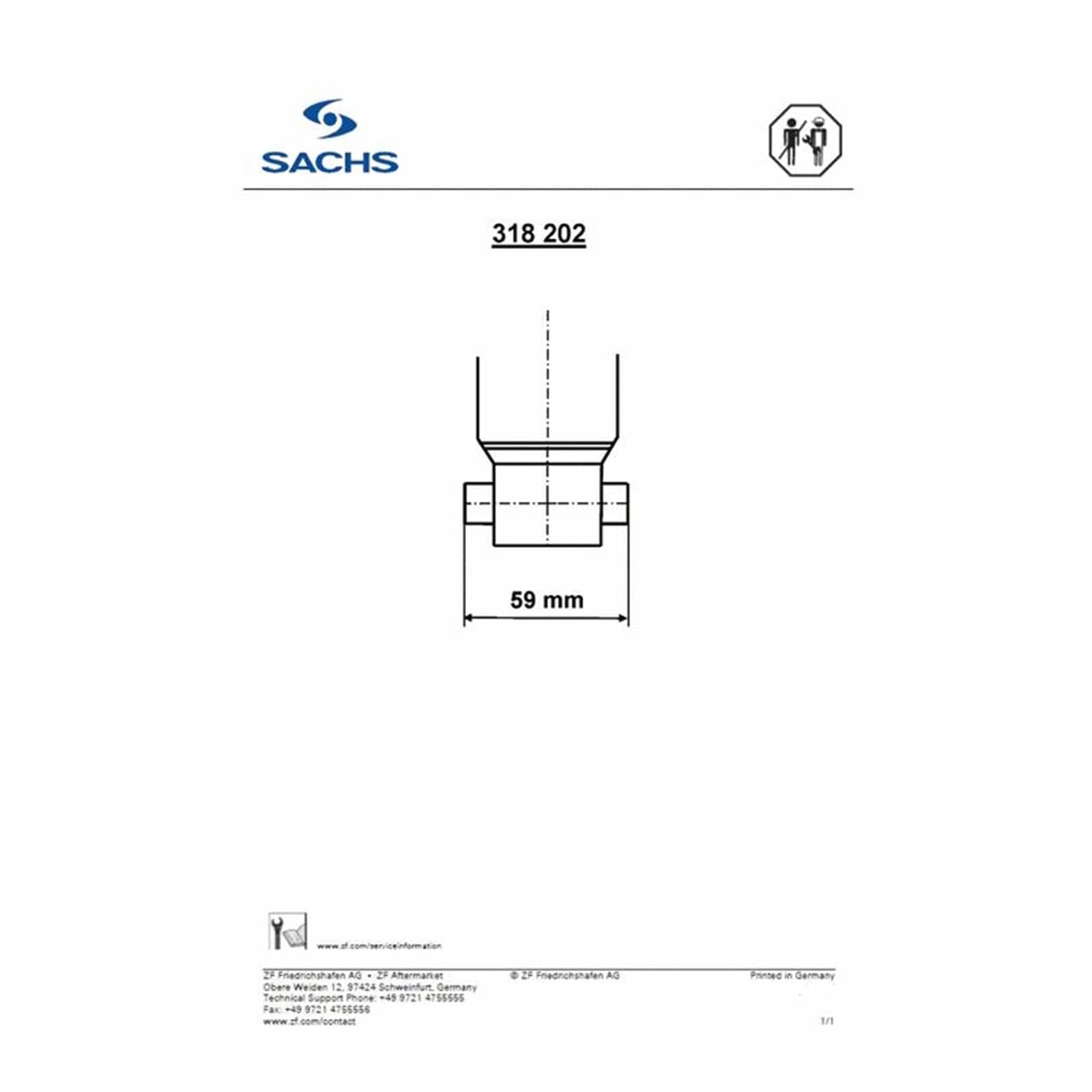 SACHS Stoßdämpfer hinten 318202