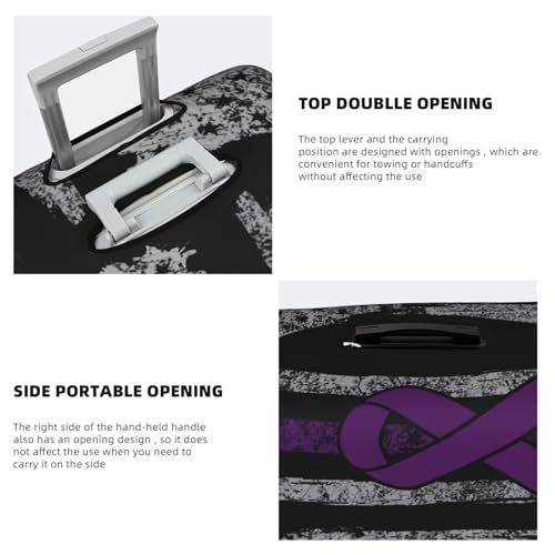 Travel Luggage Cover Lupus Awareness America Flag Fashion Washable Baggage Suitcase Protector Fit For Luggage Small4