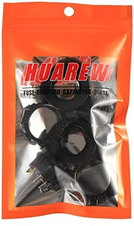 HUAREW Blue LED Lighting Round Switch KCD1-8 12V 20A Waterproof Rocker Switch for Marine and Various Vehicles 3-pin Waterproof Lighting Switch with Housing (2pcs)