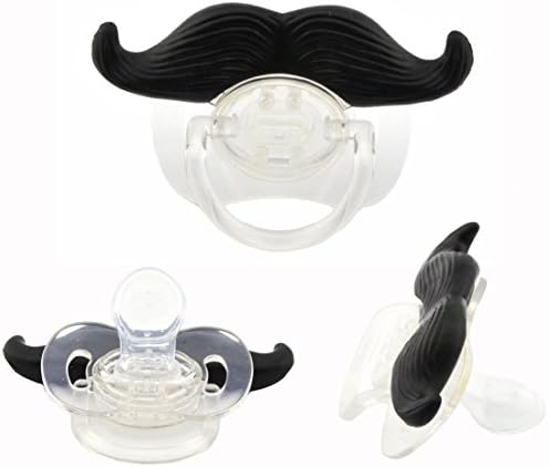 Jzhen Funny Newborn Moustache Soother baby Silicone Pacifier Dummy mustache Soother for baby kids