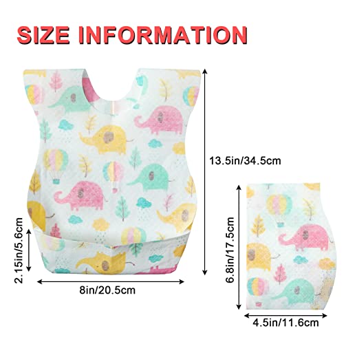 Seazoon Disposable Bibs For Toddlers, 20 Pcs Disposable Bibs Baby Travel Essential For Soft, Leakproof Liner, Convenient, Infant Disposable Baby Bibs For Feeding Jj15-20 Pcs #TOP2