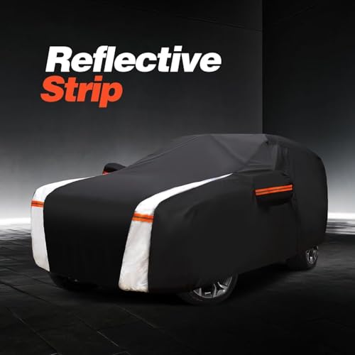 Image of Large SUV Car Cover for BMW X7 2018-2026 100% Waterproof All Weather, Heavy Duty Outdoor Full Exterior Covers Rain Sun Wind UV Protection.